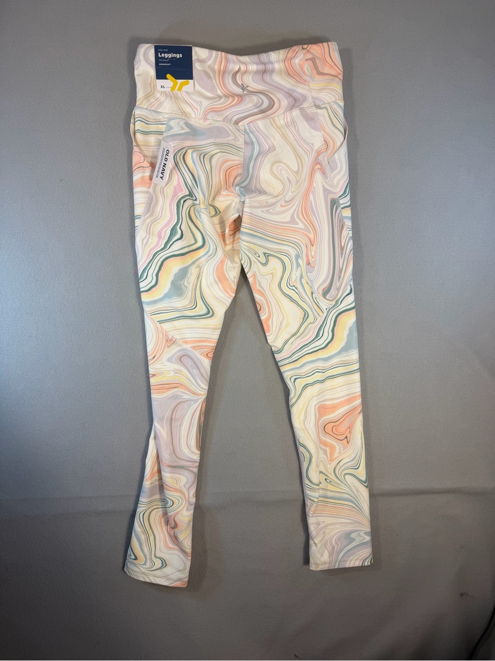 NWT Womens XL Old Navy Multicolor Marble Leggings